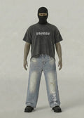 PHY Vintage Wash Boxy Distressed Hem T-Shirt